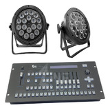 Kit 4 Par Led Slim Rgbw 18x12w Onelight + Mesa Dmx Pilot