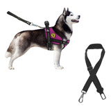 Peitoral Coleira Para Caes Pet Dog Com Cinto P/ Carro Viagem