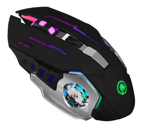 Mouse Gamer De Juego Inalámbrico Recargable Black