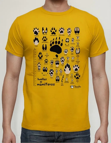 Playera Camiseta Cultura Todas Huellas Animales Mamiferos