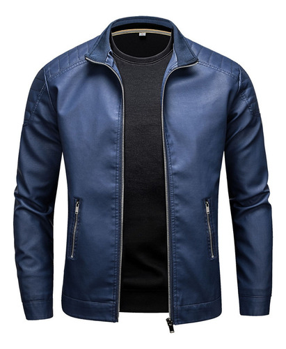 Chaqueta De Moto Chaqueta De Cuero Pu Para Hombre