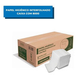 Papel Higiênico Interfolhado Folha Dupla Caixa 8.000 Folhas