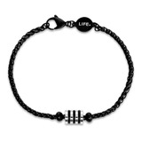 Pulseira Life Masculino Aço Preto