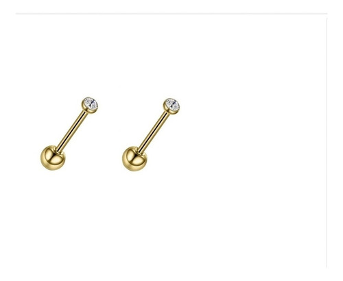 Kit 2 Mini Piercings Ouro 18k