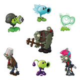 Figuras Plantas Vs Zombies Base Rígida Kit 7 Pzas Coroplast