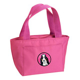 Bolso Almuerzo Basset Hound Rosa, Aislado Para Mujer Y