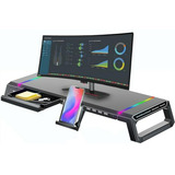 Soporte Monitor Rgb Con Organizador Para iMac Compatible Con