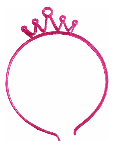 Diadema Plástico Rosa Corona De Princesa 