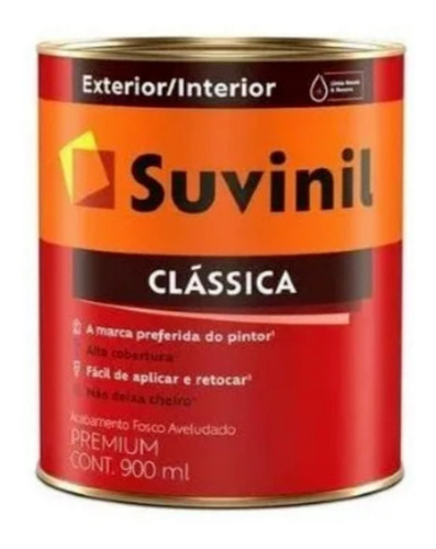 Tinta Latex Branco Fosco Classica Premium Neve 900ml Suvinil