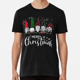 Remera Lindos Gnomos De Navidad Con Sombreros A Cuadros Rega