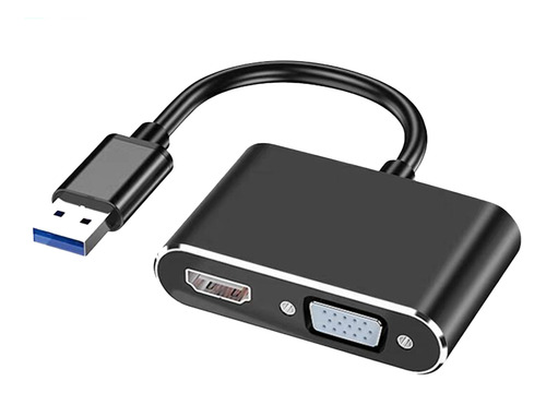 Cable Adaptador Usb3.0 A Hdmi Vga Convertidor 1080p 2 En 1