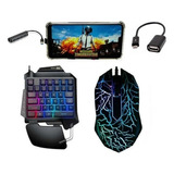 Teclado Mouse C/ Fio Mobilador P/ Celular Jogar Free Fire 