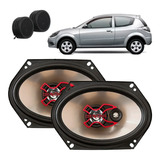 2 Alto Falante Ford Ka Dianteiro 5x7 + Tweeter De Painel