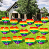 30 Letreros De Jardín Con Diseño De Orgullo Gay, Decoración 