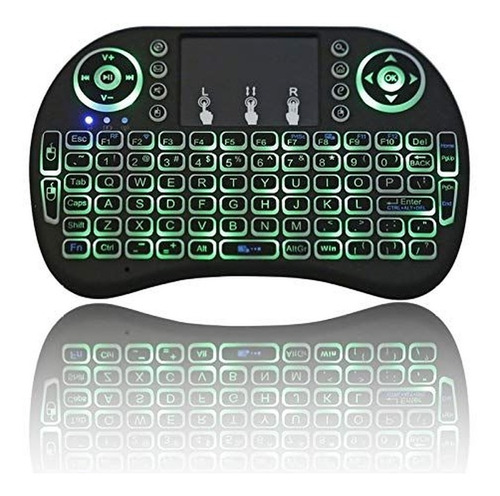 Mini Teclado Wireless Bluetooth Touchpad Sem Fio Iluminado