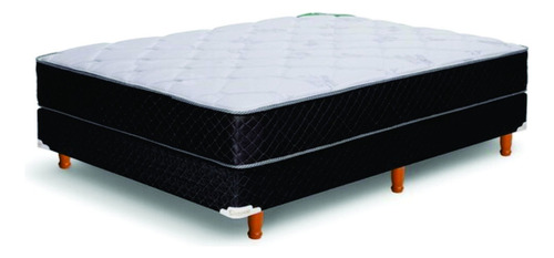 Sommier Y Colchon Cannon Platino 130x190 +2 Almohadas +cubre Color Blanco Combinado