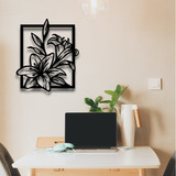 Cuadro Calado Flores Mdf Decorativo Listo Para Colgar 46x40