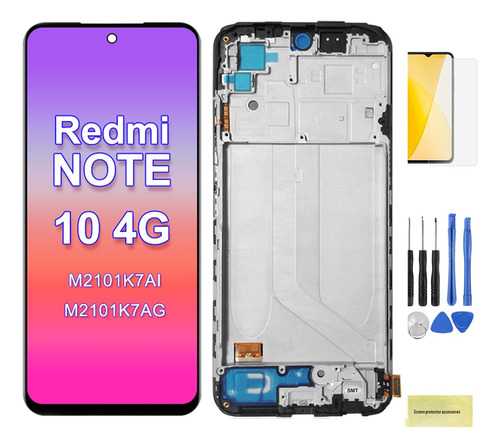 Pantalla Para Xiaomi Redmi Note 10 4g Con Marco Amoled