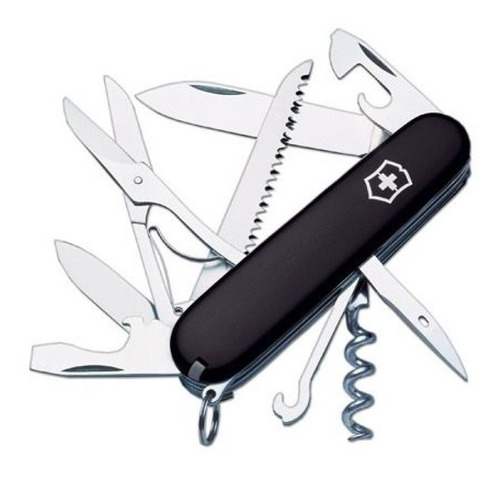 Cuchillo Suizo Huntsman Victorinox Black De 15 Funciones 1.3713.3, Color Negro