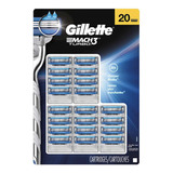 Gillette Mach3 Turbo Cuchillas De Afeitar Para Hombre 20 Pc