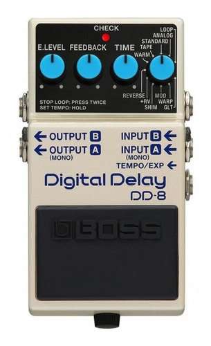 Pedal De Efeito Boss Digital Delay Dd-8  Cinza