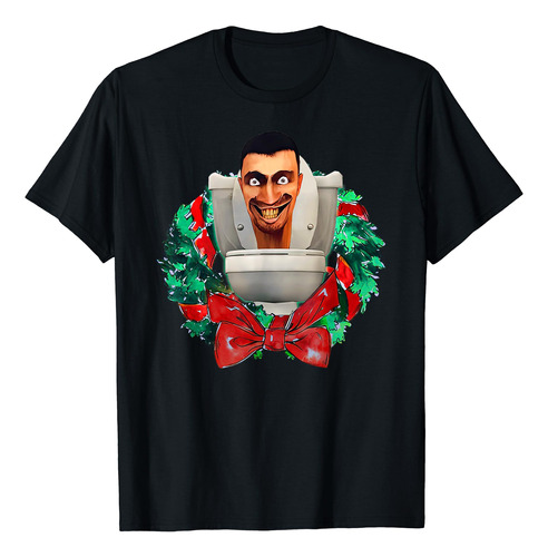 Camiseta Skibidi Navidad - Playera Graciosa Skibidi Toilet