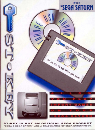 Cartucho Sega Saturn St Key + 2 Discos Virtua Fighter 