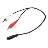 Adaptador Auxiliar 3.5mm Jack Hembra A 2 Rca Plug Macho