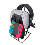 Suporte Gamer Para 2 Controles E 1 Fone