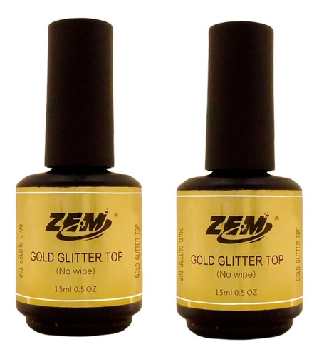 Kit 2 Top Coat Selante Zem Extra Brilho Unha Gel Porcelana