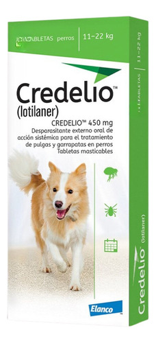 Anti Pulgas Garrapatas Perros Credelio 11kg -22kg X1 