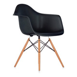 Silla De Comedor Bodega Tfc Butaca Eames, Estructura Color Negro, 1 Unidad