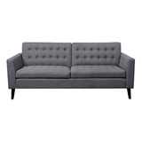 Sofá Love Seat Compatible Con Sala Pequeñaripsi, En Gris.