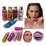 6 Botes De Hojuelas De Glitter Para Glitter Bar/ojos/cuerpo 