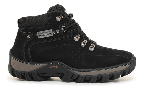 Bota Adventure Masculino Coturno Preto Couro Legítimo