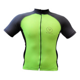 Camiseta De Ciclismo, Dry Fit, Fluo Con Negro, Bolsillos 