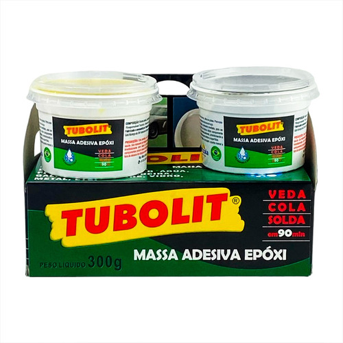 Tubolit Massa Epoxi Naval Subaquática Cola Bicomponente 300g