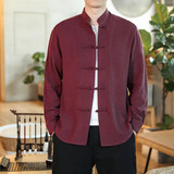 Camisa Tipo Kimono Hanfu Tang Suit Para Hombre, Chaqueta Cas