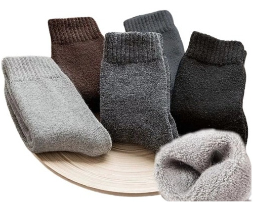 Kit 3 Pares Meia De Lã Térmica Masculina Peluciada Para Frio