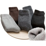 Kit 3 Pares Meia De Lã Térmica Masculina Peluciada Para Frio