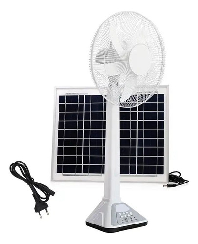 Abanico Ventilador Recargable+ Panel Solar Gd 314