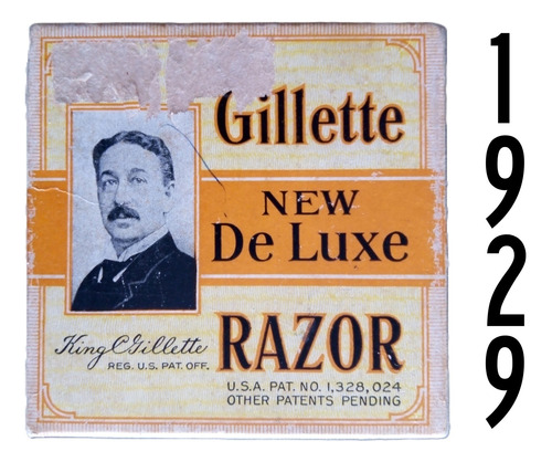 Gillette Aparelho De Barbear Antigo 1929 Made In U S A Novo!