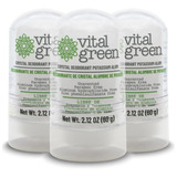 Desodorante Piedra Cristal Alumbre 3 Pack Vital Green