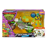 Tortugas Ninja: Mutant Mayhem Ninja Kick Cycle Leo Importado