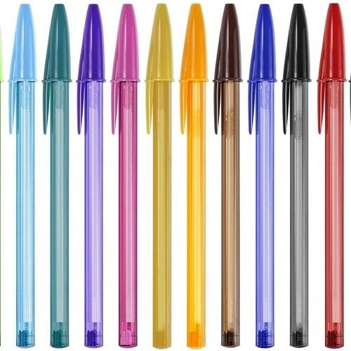 Kit 10 Canetas Coloridas Bic Cristal Fashion Vibrantes