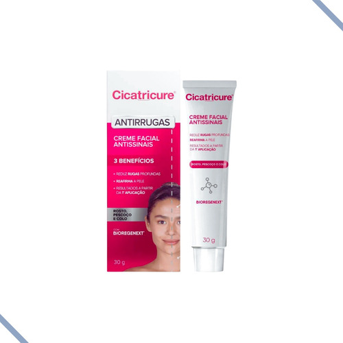 Creme Cicatricure Antirrugas 30g Rosto Pescoço E Colo