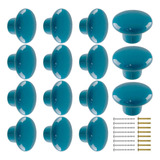15 Tiradores De Ceramica Para Muebles Color Azul