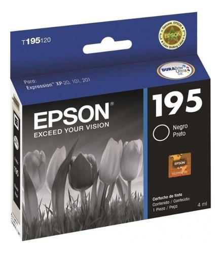 Epson 195 Cartucho Negro Original Para Xp201 Xp211