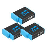 Kit 3x Bat Para Gopro 9 10 11 Hero Black 1780mah Backup V