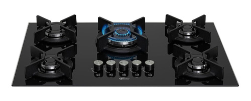 Cooktop Fischer 5 Bocas Tripla Chama Infinity Gás Preto